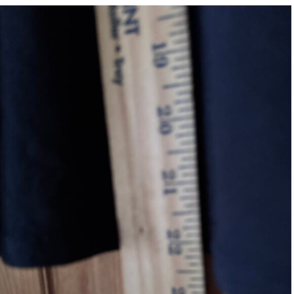 J.Jill Black Puff Sleeve Top White Stitching Bohemian Cottagecore XS - Picture 6 of 7